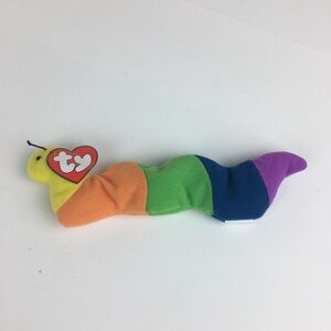 Ty Inch Worm Rainbow Teenie Beanie Babies 1993 Vintage